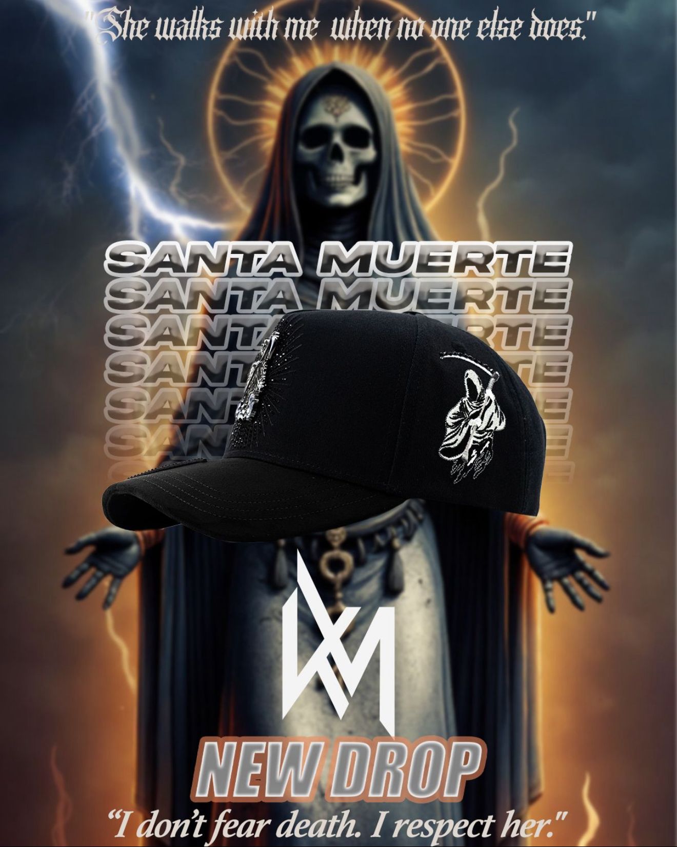 -SANTA MUERTE BLACK CRYSTALS