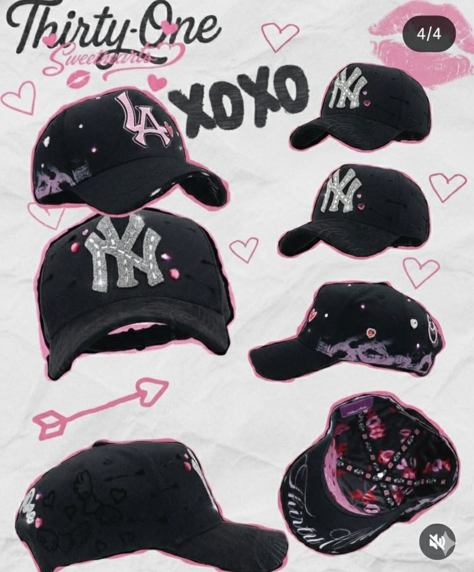 Thirty one hats ny , La  DUO UN SOLO FULL SETS 2 GORRAS