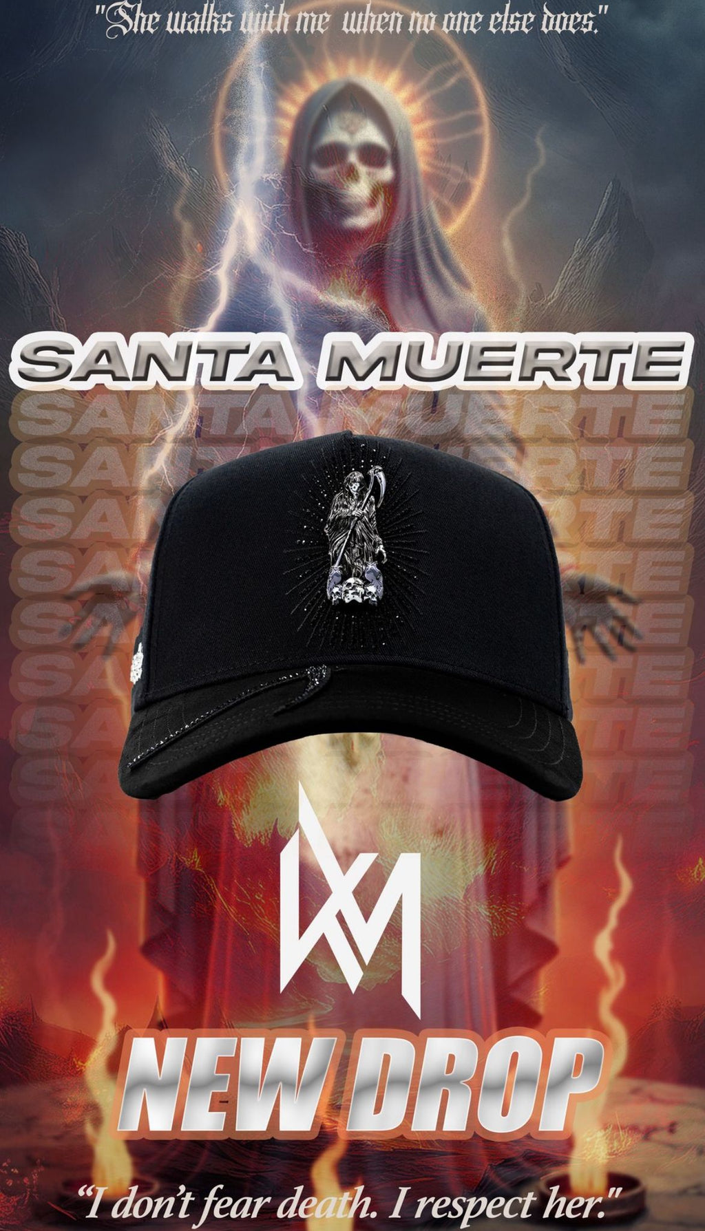 -SANTA MUERTE BLACK CRYSTALS