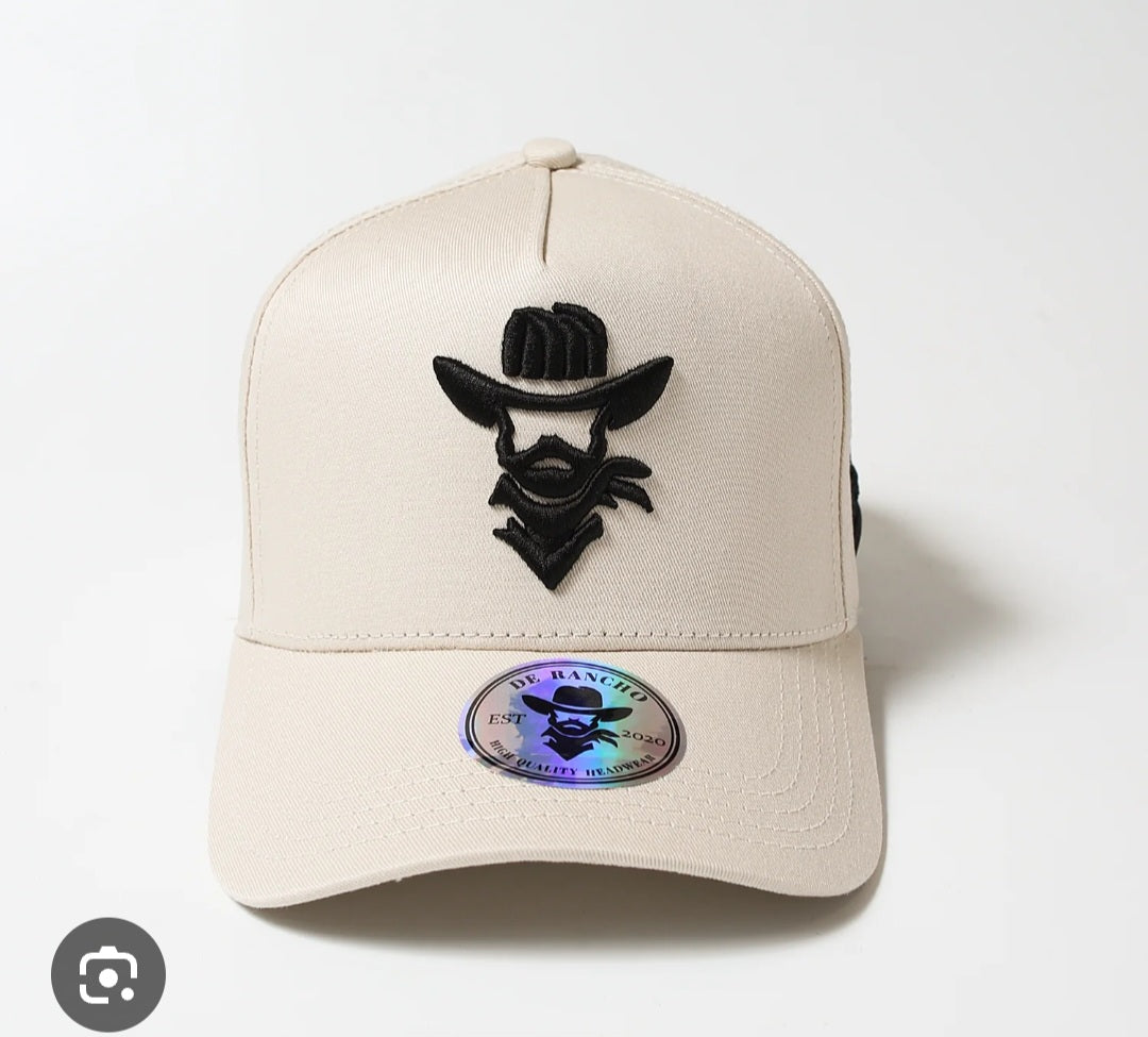 De Rancho a-frame hat (Cream/Black
