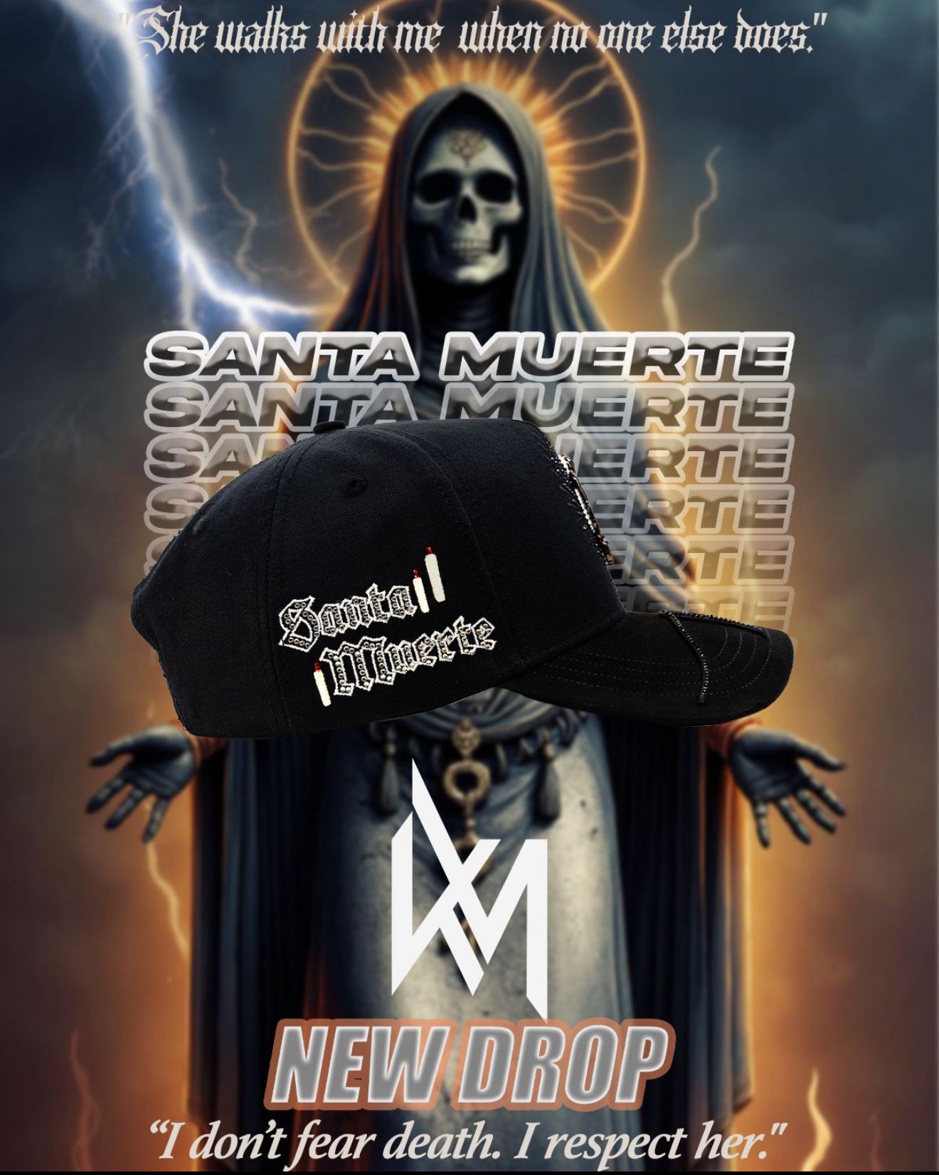 -SANTA MUERTE BLACK CRYSTALS