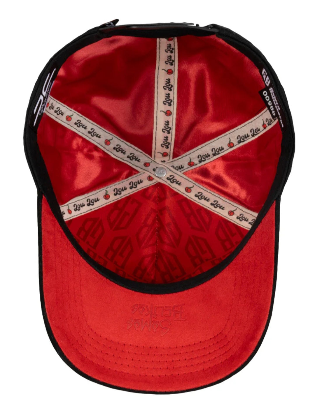 2JC HATS CHERRY BLACK COLABORACIÓN CON GABITO BALLESTEROS