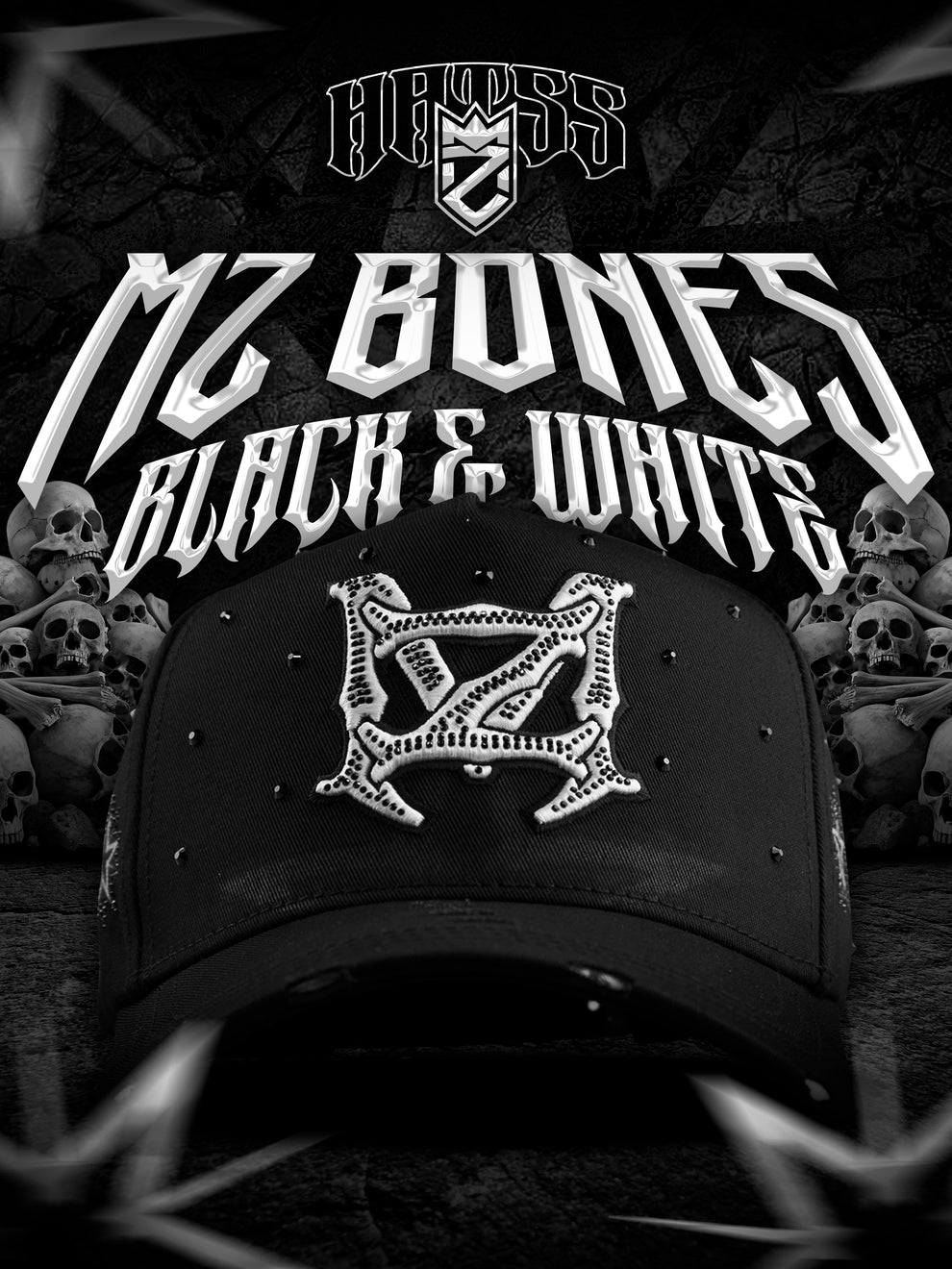 MZ BONES Blanco y Negro