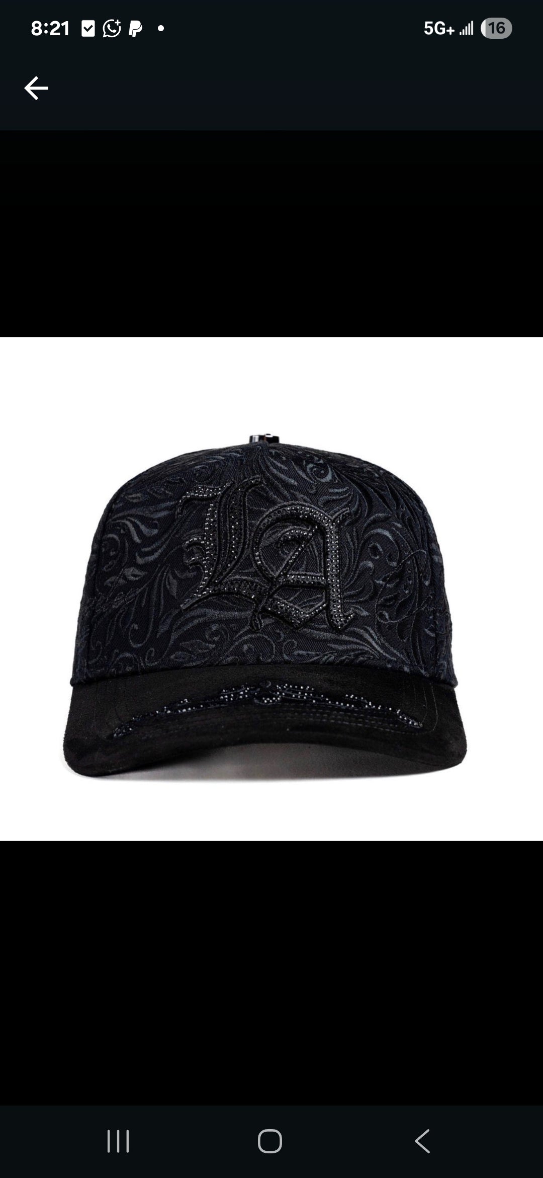 LOS ANGELES BLACK/BLACK EMBROIDRERED