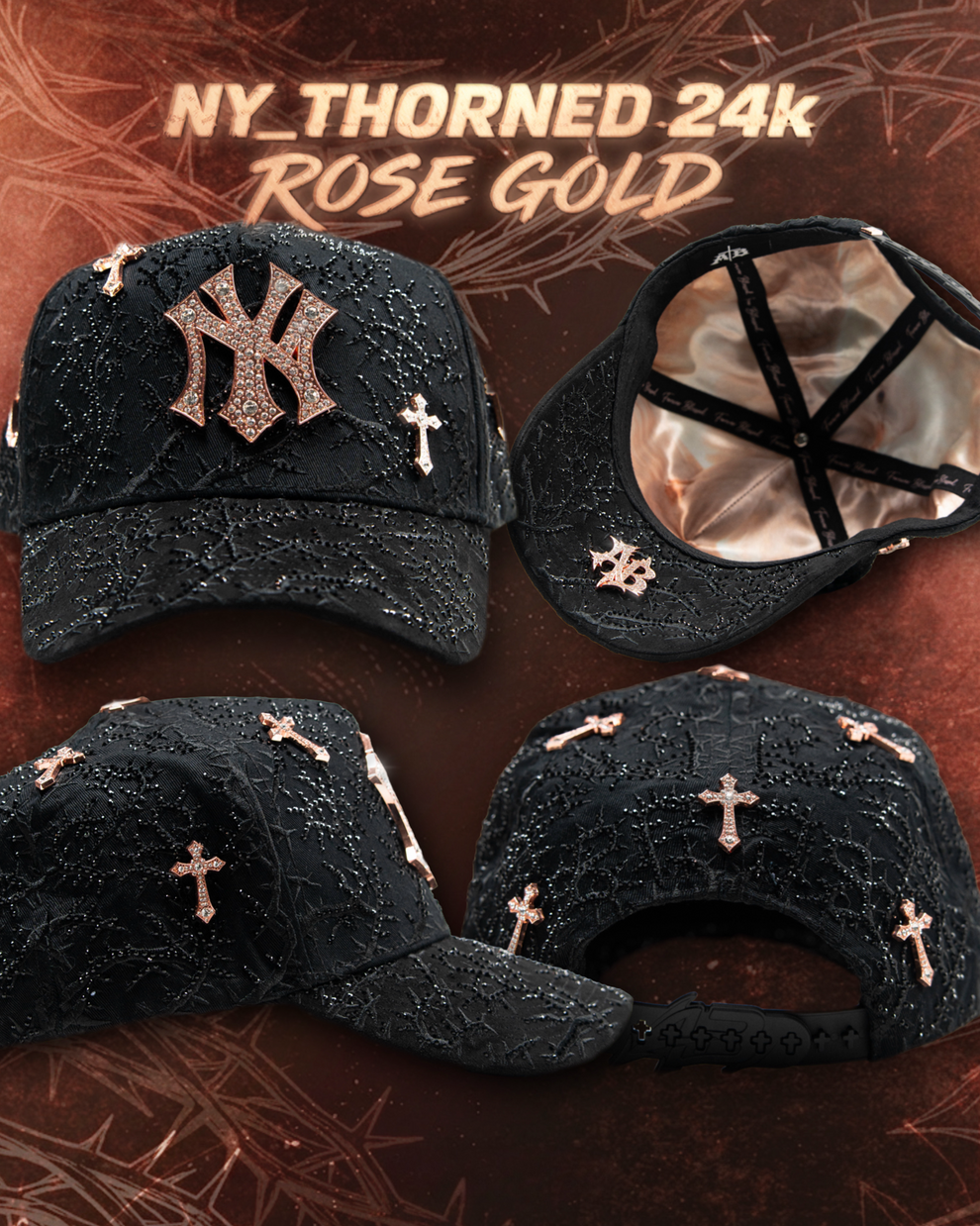 NY THORNED 24K ROSE GOLD” fullset
